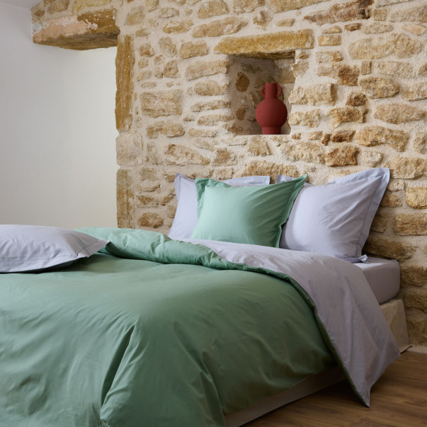 Housse de couette bicolore Duo Coton...