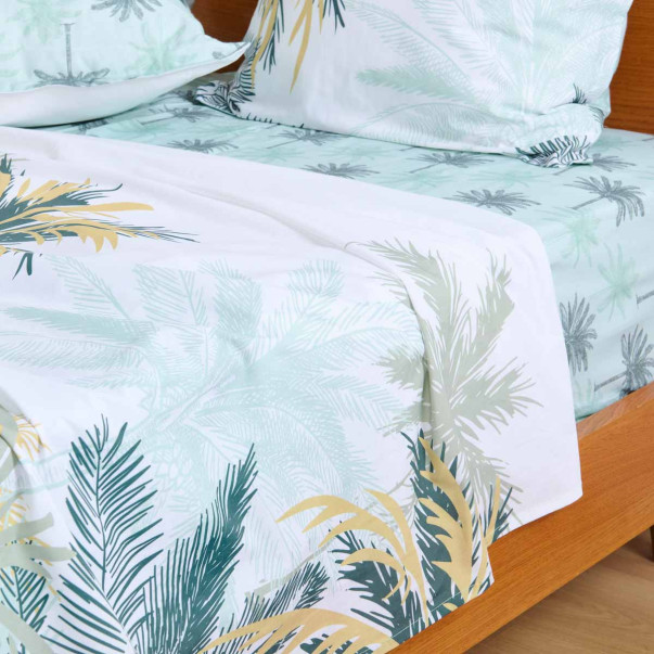 Parure de lit - Drap plat Palmeraie -...