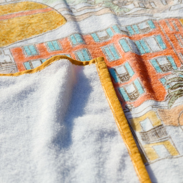 Drap de plage Nice - Velours de coton...