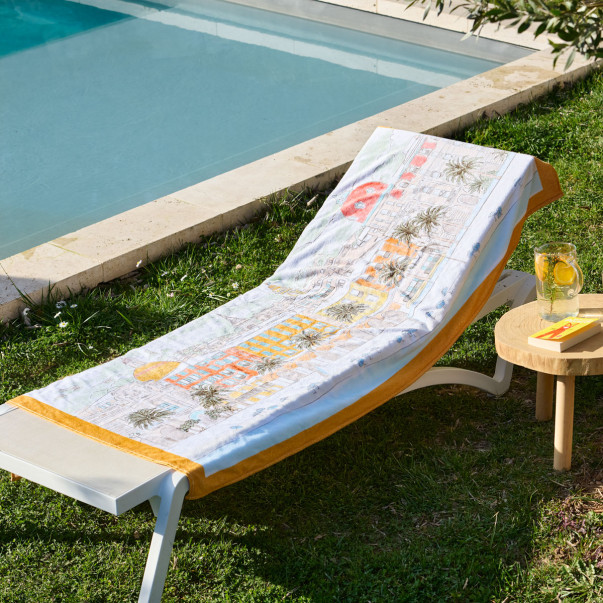 Drap de plage Nice - Velours de coton...