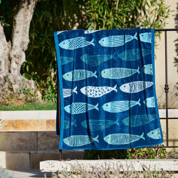Drap de plage Vent d'océan - Velours...