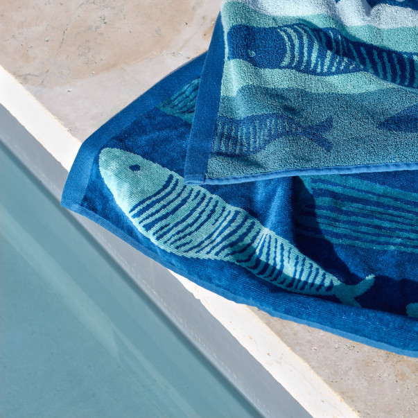 Drap de plage Vent d'océan - Velours...
