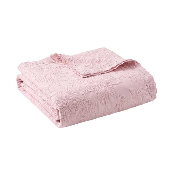 Couvre-lit Adèle – Coton piqué jacquard