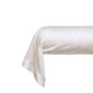 Taie de traversin Magnolia en satin de coton uni 120 fils/cm², coloris ivoire.