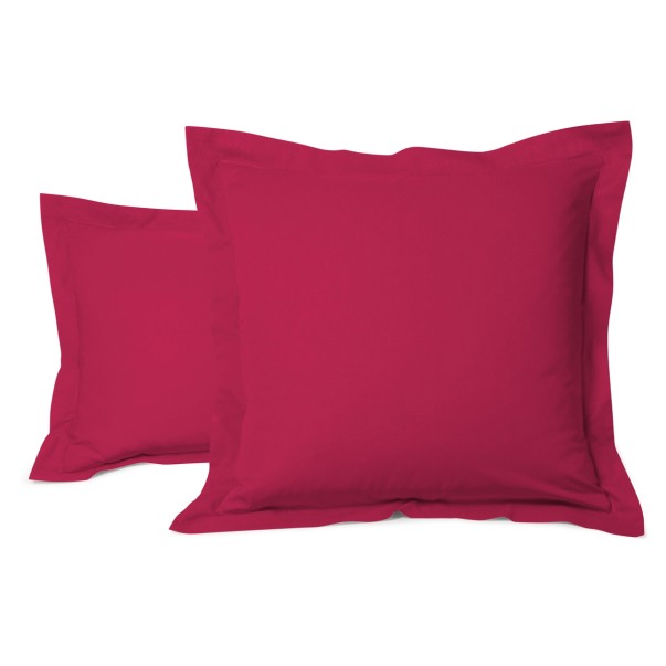 Taie Oreiller Unie 100% Coton Fushia | Linge de lit | Tradition des Vosges