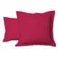 Taie Oreiller Unie 100% Coton Fushia | Linge de lit | Tradition des Vosges