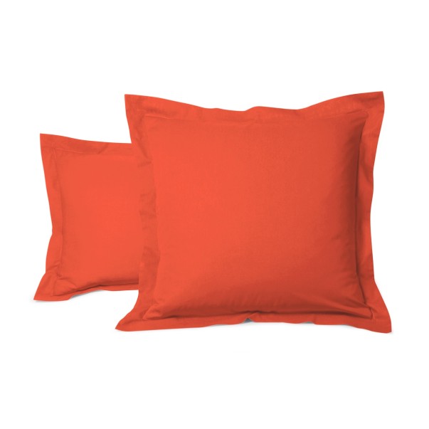 Taie Oreiller Unie 100% Coton Clementine | Linge de lit | Tradition des Vosges
