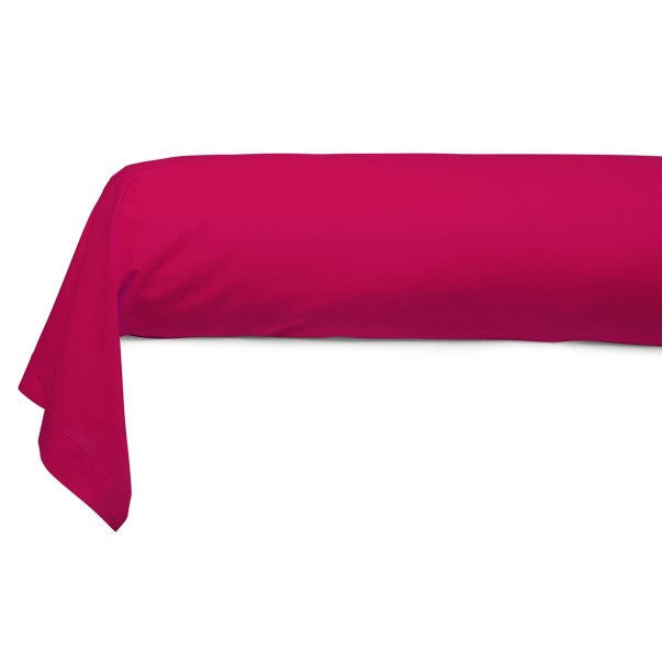 Taie Traversin Uni 100% Coton Fushia | Linge de lit | Tradition des Vosges