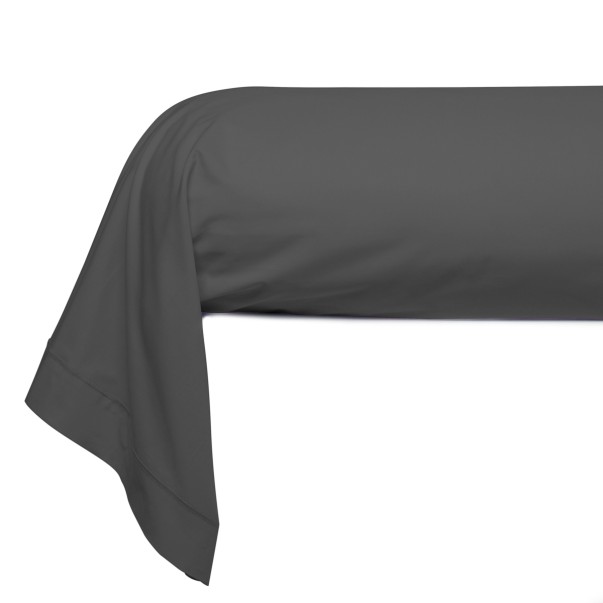 Cotton Bolster Case black | Bed linen | Tradition des Vosges