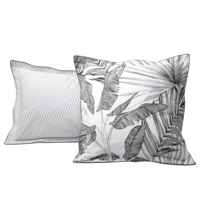 Taie d'oreiller en percale de coton Tropical recto | Linge de lit | Tradition des Vosges