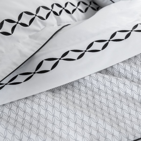 Drap plat percale de coton Tropical zoom | Linge de lit | Tradition des Vosges