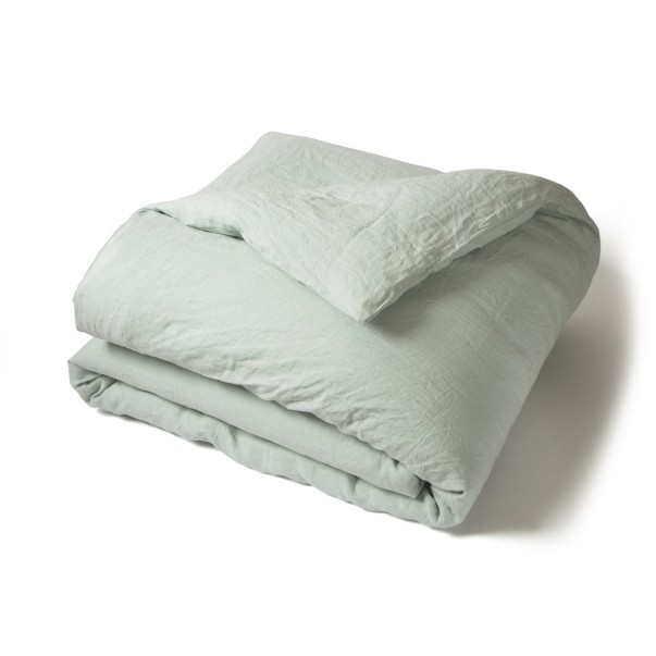 Housse Couette Unie Lin Lave Celadon | Linge de lit | Tradition des Vosges