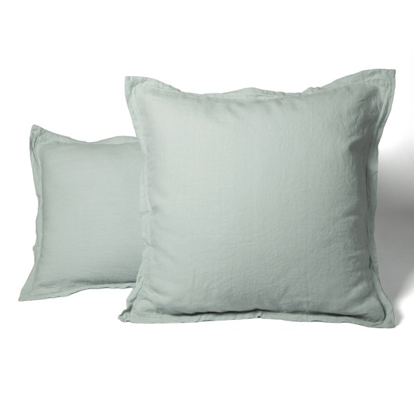 Taie Oreiller Unie Lin Lave Celadon | Linge de lit | Tradition des vosges