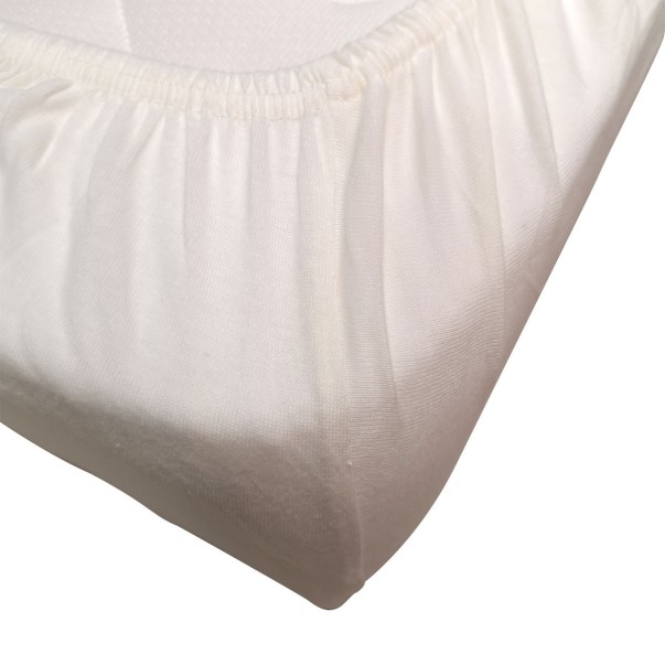 Drap-housse Uni Jersey - Ivoire