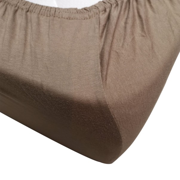 Drap-housse Uni Jersey - Taupe