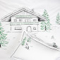Parure de lit brodée - Hiver - Détails broderie