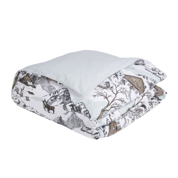 Housse de couette Montagne - Flanelle de coton