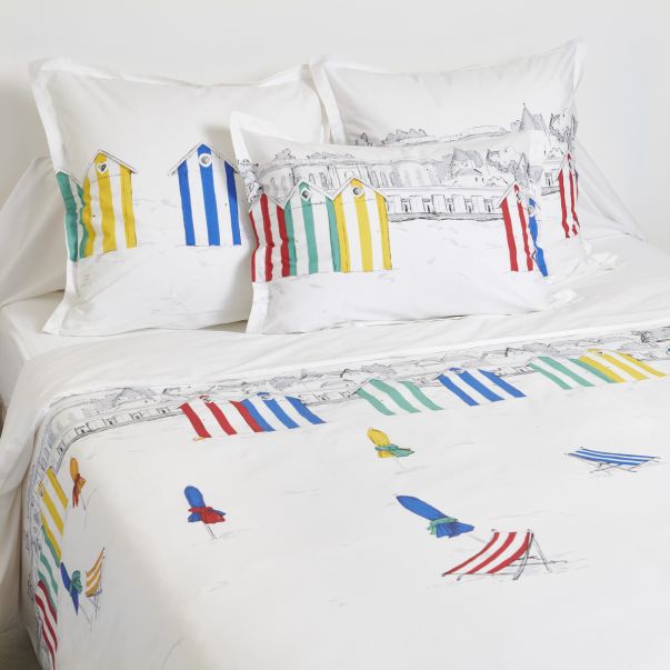 Drap plat Les Planches - Percale de coton