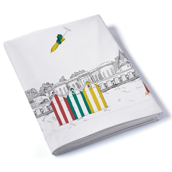 Drap plat Les Planches - Percale de coton