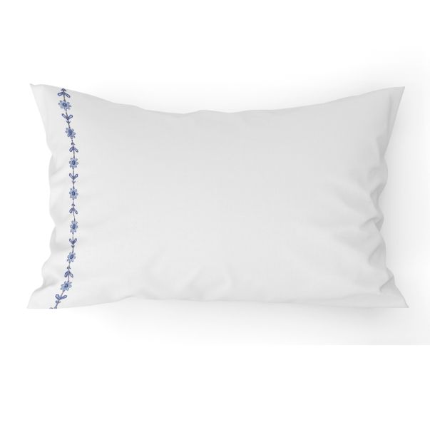 Blue Poem Pillowcase - Cotton Percale