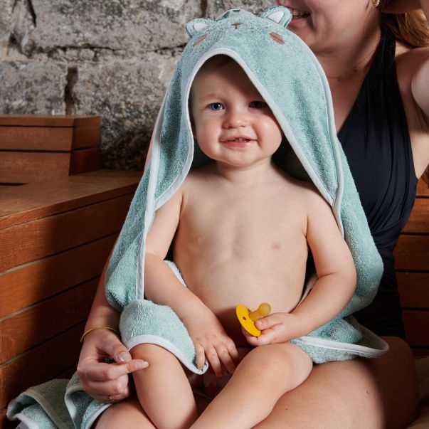 Cape de bain Les Petits Félins - Coton 450g/m²