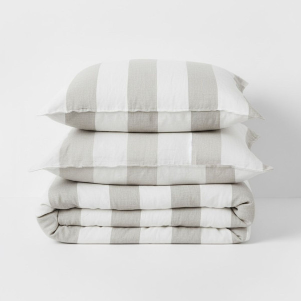 Parure de couette Larges Rayures -...