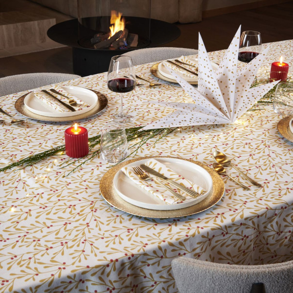Lot de 2 Serviettes de table Gui D'or...