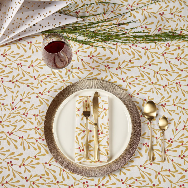 Lot de 2 Serviettes de table Gui D'or...