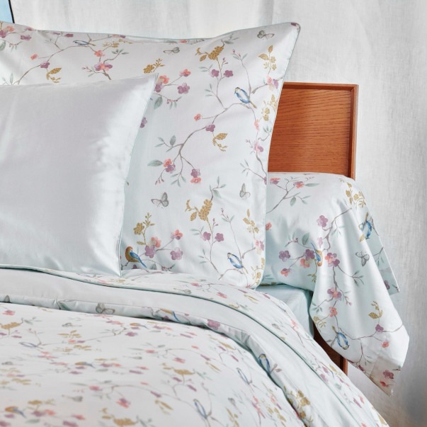 Drap plat Jardin Suspendu - Satin de...