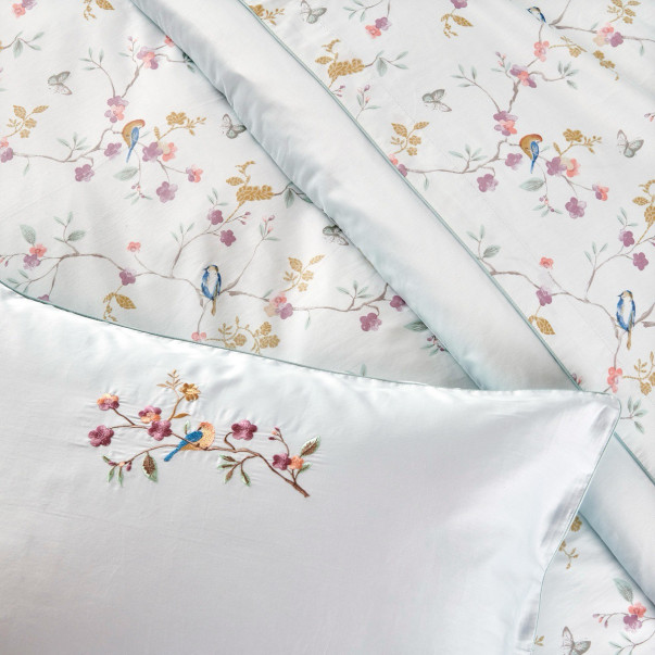 Drap plat Jardin Suspendu - Satin de...