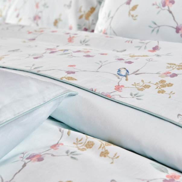 Drap plat Jardin Suspendu - Satin de...