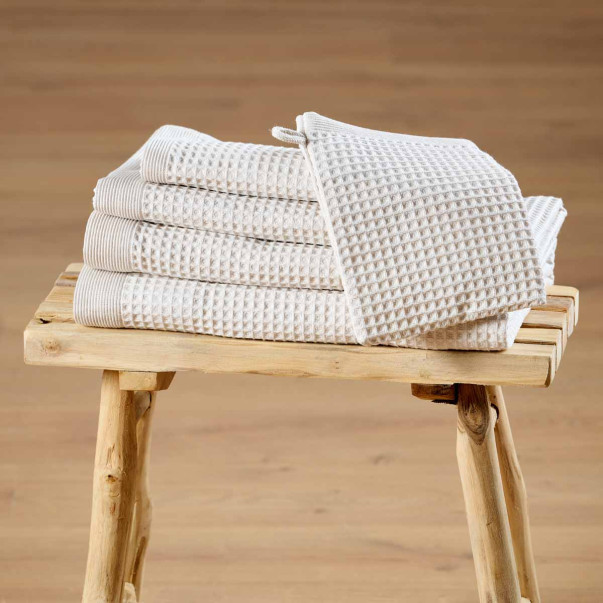 Linge de bain Nid d’abeille 300 g/m²...