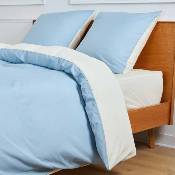 Parure Housse Couette Unie Bicolore