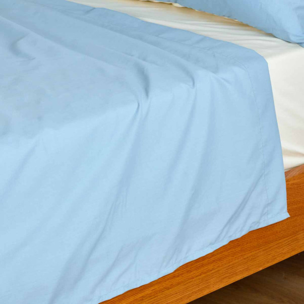 Parure de lit - Drap plat | Blanc des...