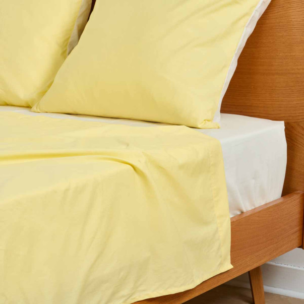 Parure de lit - Drap plat | Blanc des...